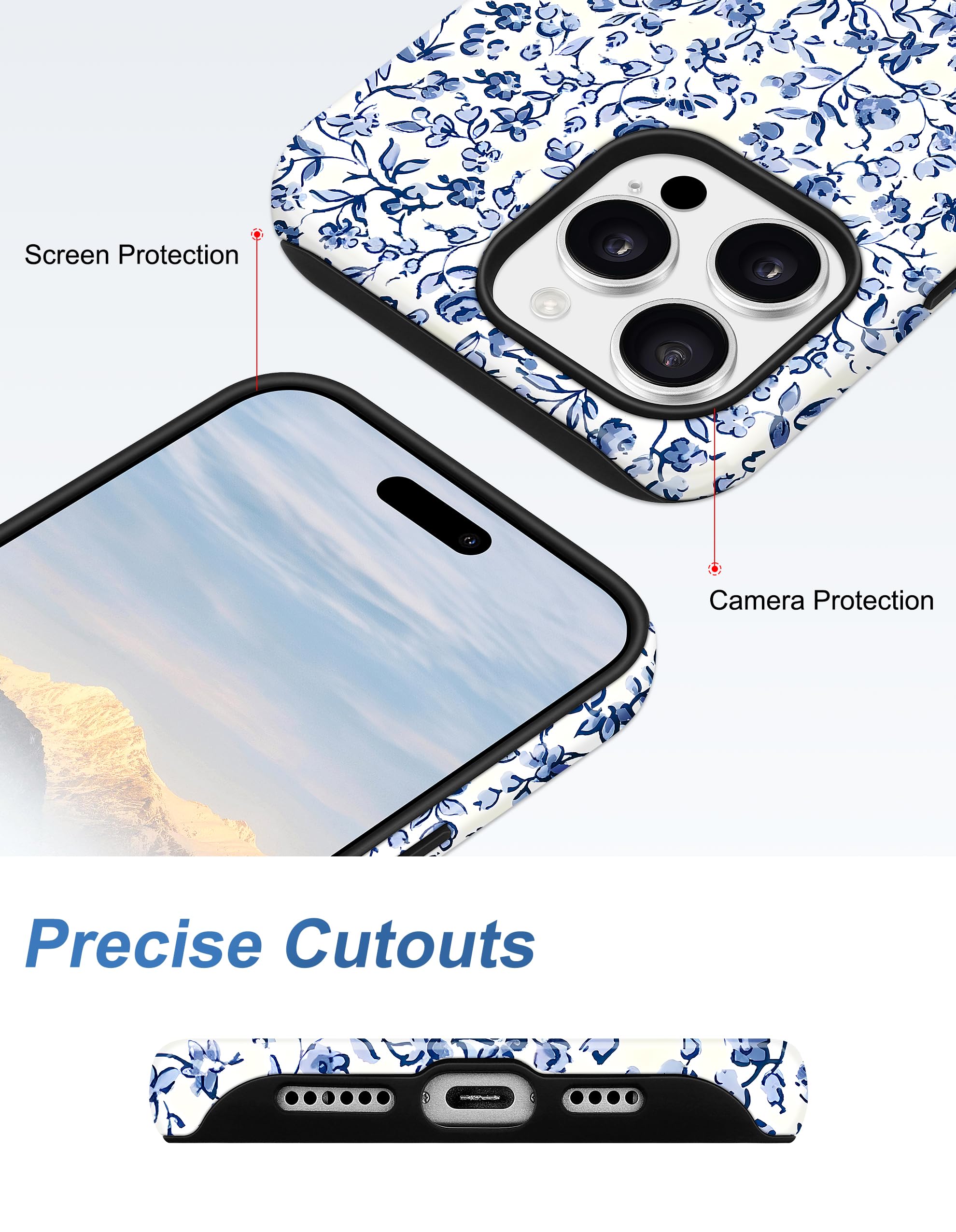 Amazon.co.jp: Aitipy iPhone 13 Pro Max用磁気フラワーフォンケース