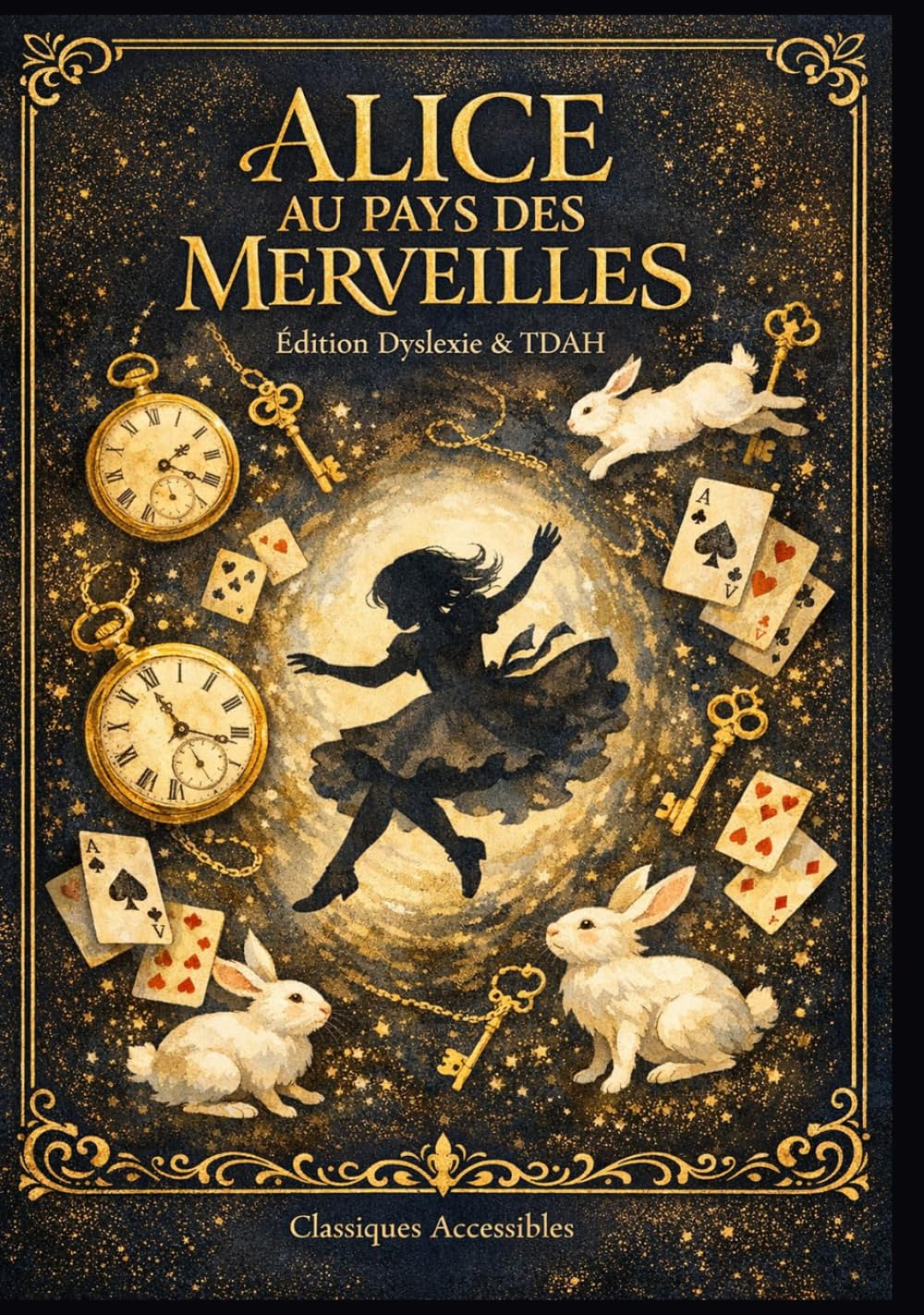 Alice au Pays des Merveilles — Édition Dyslexie & TDAH: Texte intégral en police adaptée, grand interlignage et paragraphes courts