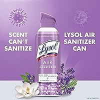 Vista 49 de Lysol Paquete que contiene 2 aerosoles desinfectantes Lysol para superficies duras y suaves, lino crujiente, 19 onzas líquidas + Lysol Air Sanitizer