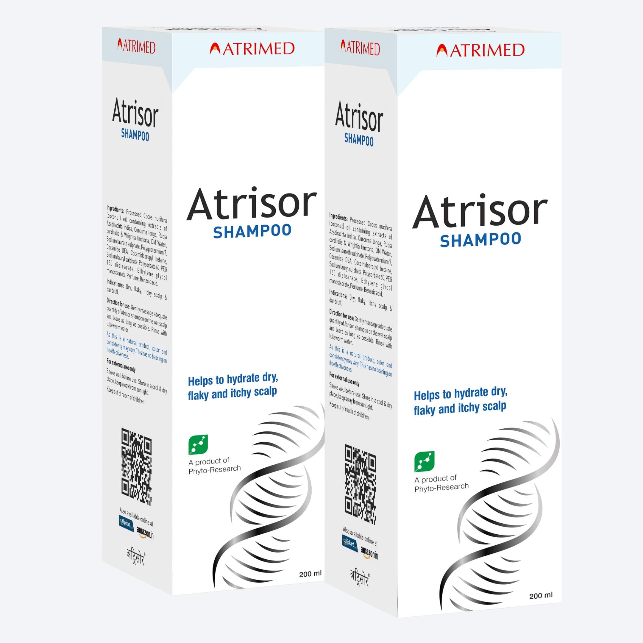 Atrisor Shampoo for Psoriasis, Dry, Itchy, Flaky Scalp, Pack of 2 for Scalp Psoriasis