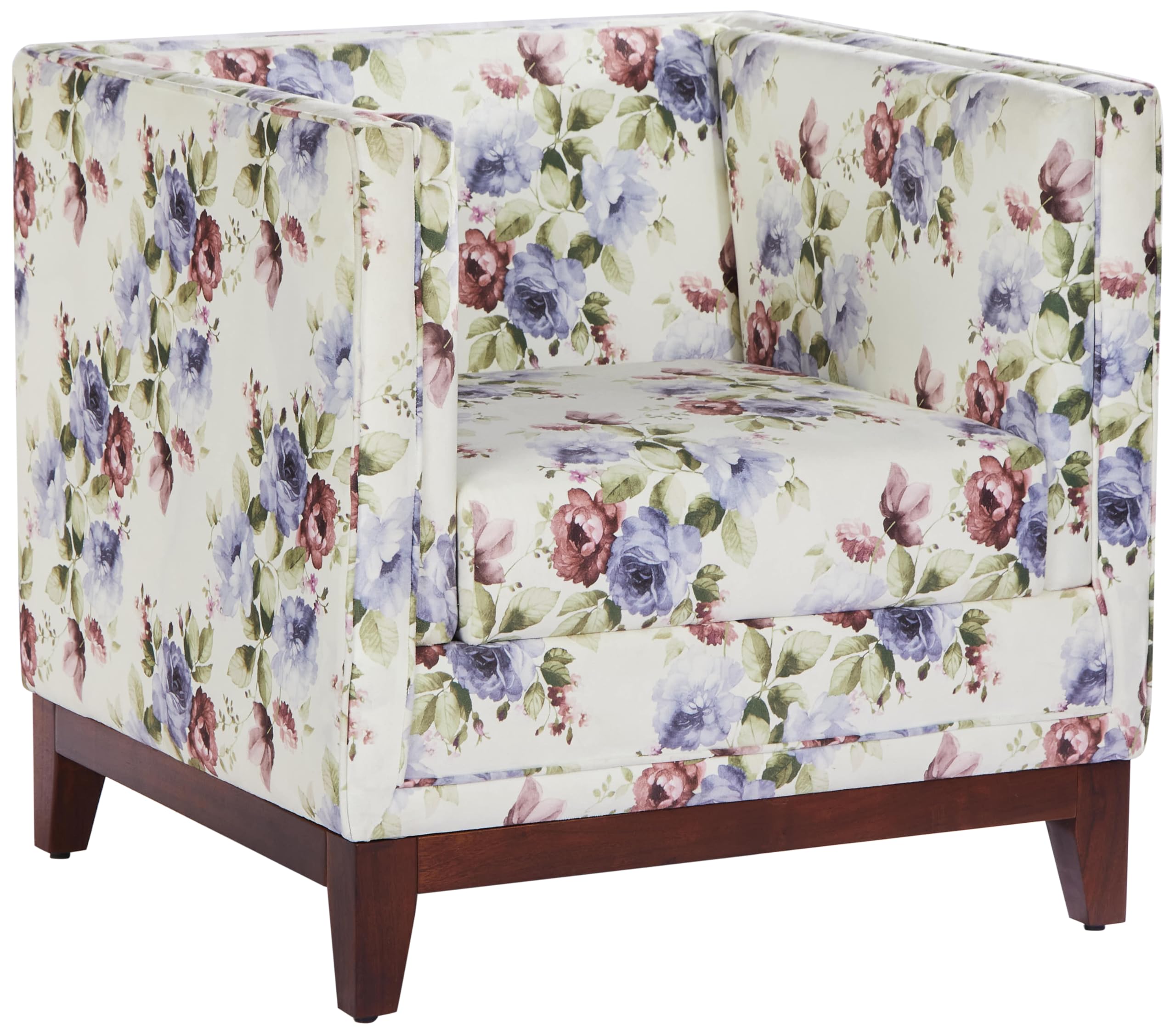 Amazon Brand - Solimo Halley 1 Seater Sofa (Fabric, Multicolour-1)