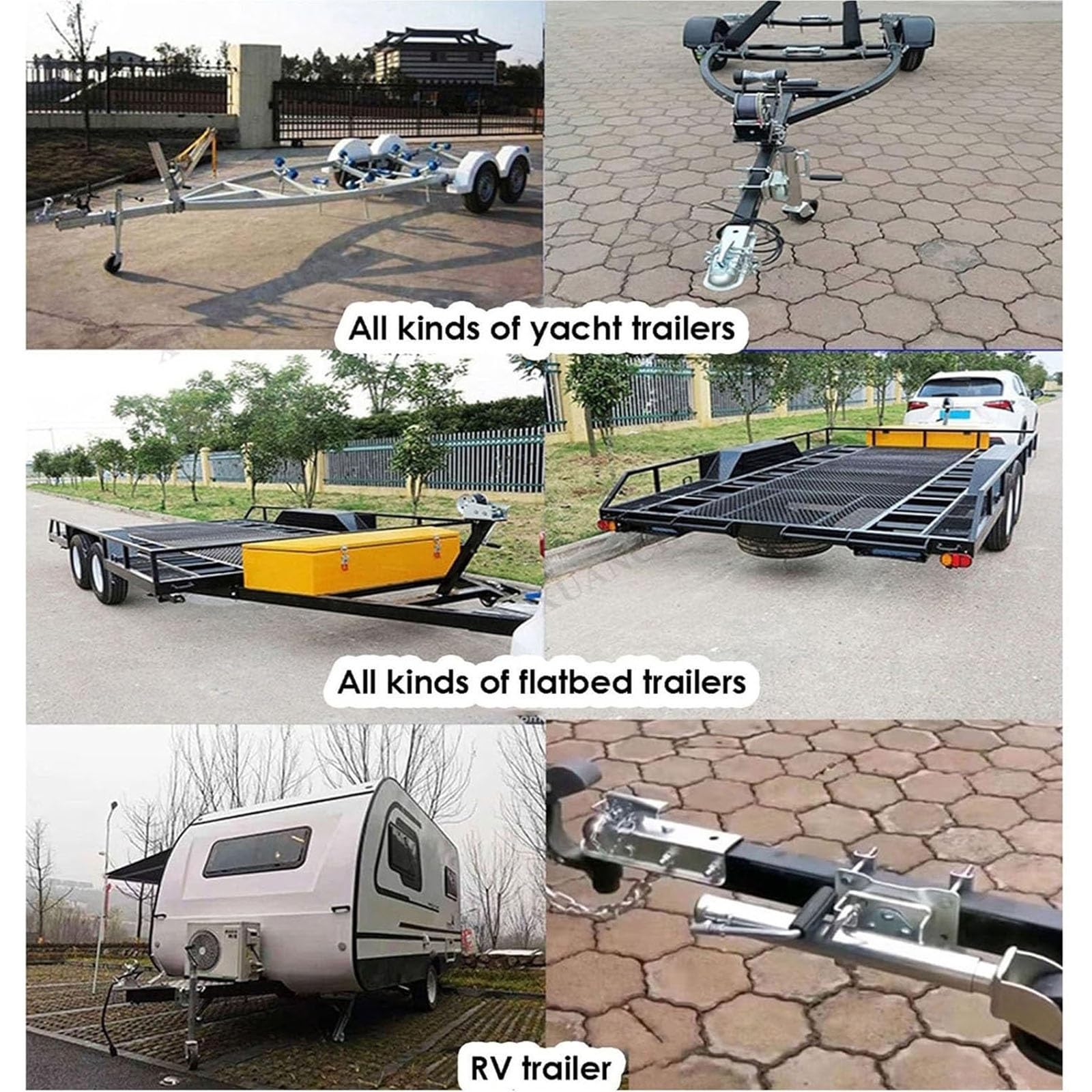 Koło Jockey Trailer Heavy Charge - Zestaw podpórki do przyczepy Jockey, koła do przyczepy plażowej, koło podporowe do przyczepy 34 cm, 900 kg, obciążenie pionowe 29 cm, do przyczep