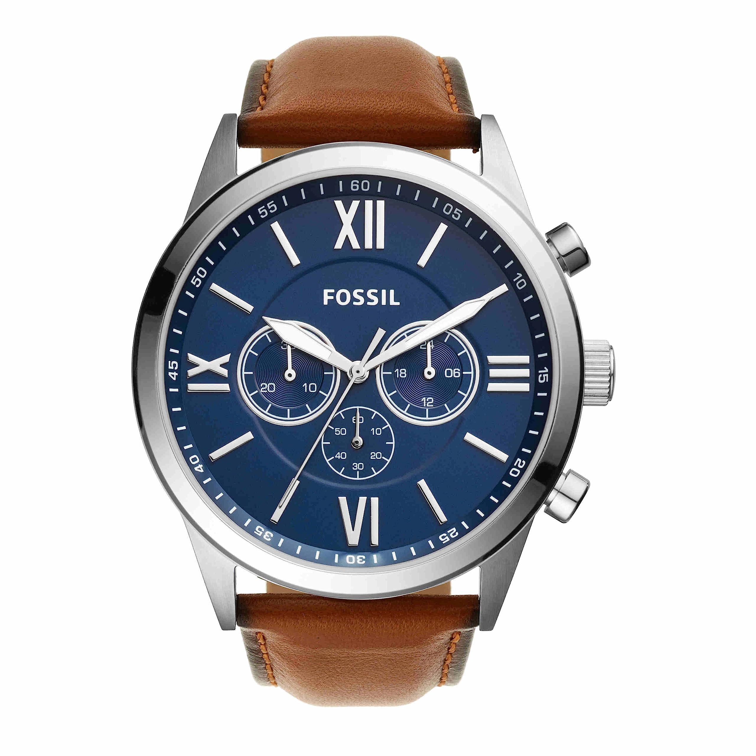 Fossil Stainless Steel Analog Blue Dial Men Watch-Bq2125, Brown Band (B07Z7VG8GX) Amazon Price History, Amazon Price Tracker