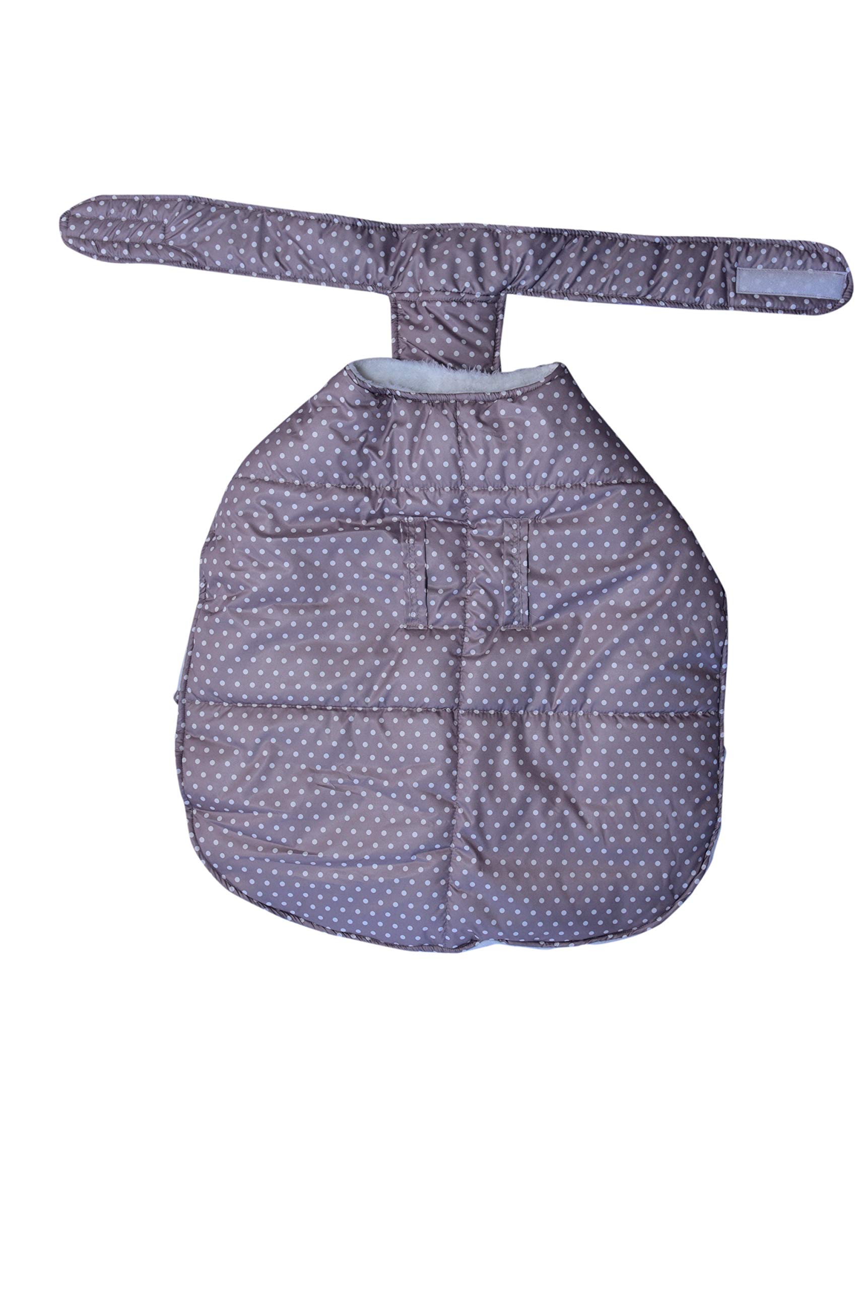 Best Dogista Winter Dog Coat Jacket with Heavy Fur Ultra Warm Wind & Water Proof in Polka dot Cloth Color May Vary 22 inch Large (B08RKRCTCD) Amazon Price History, Amazon Price Tracker