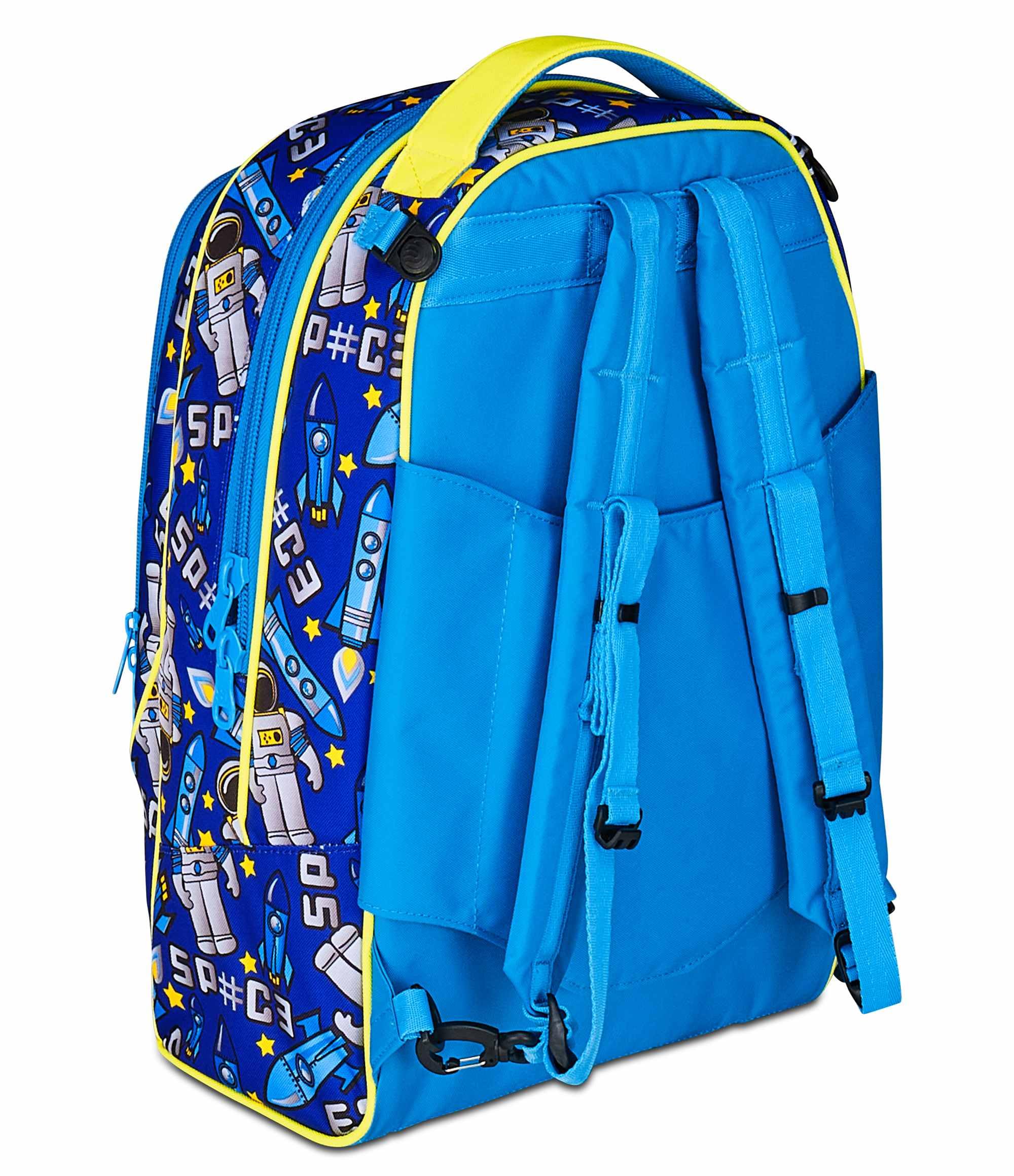 SJ GANG STYLE JAM GANG Trolley Scuola Jack 3 Ruote, Blu, 3 in 1, Zaino Triplo Uso con Carrello Sganciabile, 33 L, Zaino Scuola Elementare, Zaino Bambino