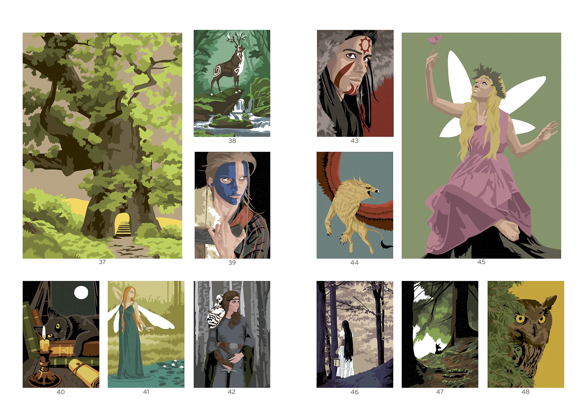 Coloriages mystères Fantasy: Coloriez les chiffres et découvrez l'image