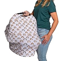 Vista 4 de J.L. Childress Funda multiusos 4 en 1: toldo elástico para asiento de automóvil y cubierta de privacidad, funda de lactancia materna