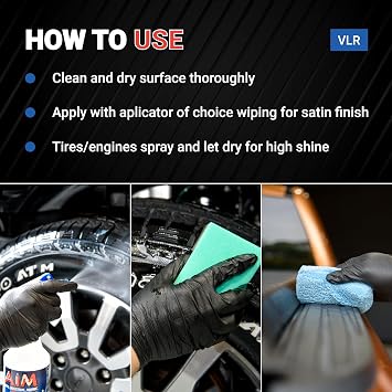 AIM Chemicals Vinyl Leather Rubber Multi-Purpose Dressing -Effective UV Protection -Leather Cleaner & Conditioner -Suitable for Interiors, Exteriors, Engines -Anti-Static -Water-Based for Cars, 5 Gal