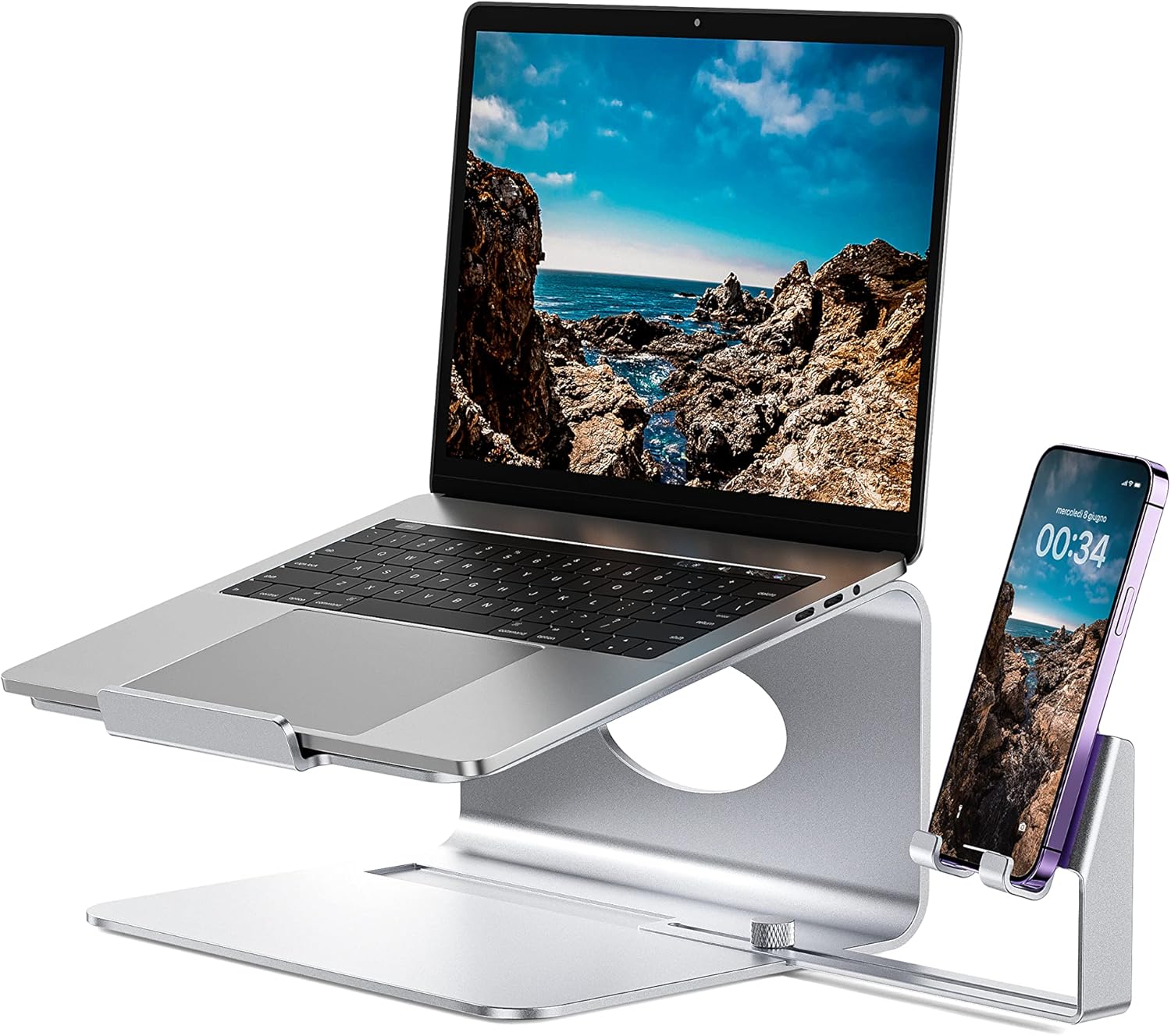 HUANUO Aluminum Laptop Stand, Ergonomic Laptop Riser with