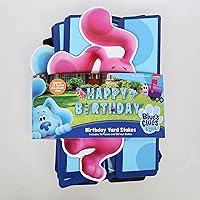Vista 5 de Carteles de feliz cumpleaños de Blue's Clues con estacas de metal, letras de 16