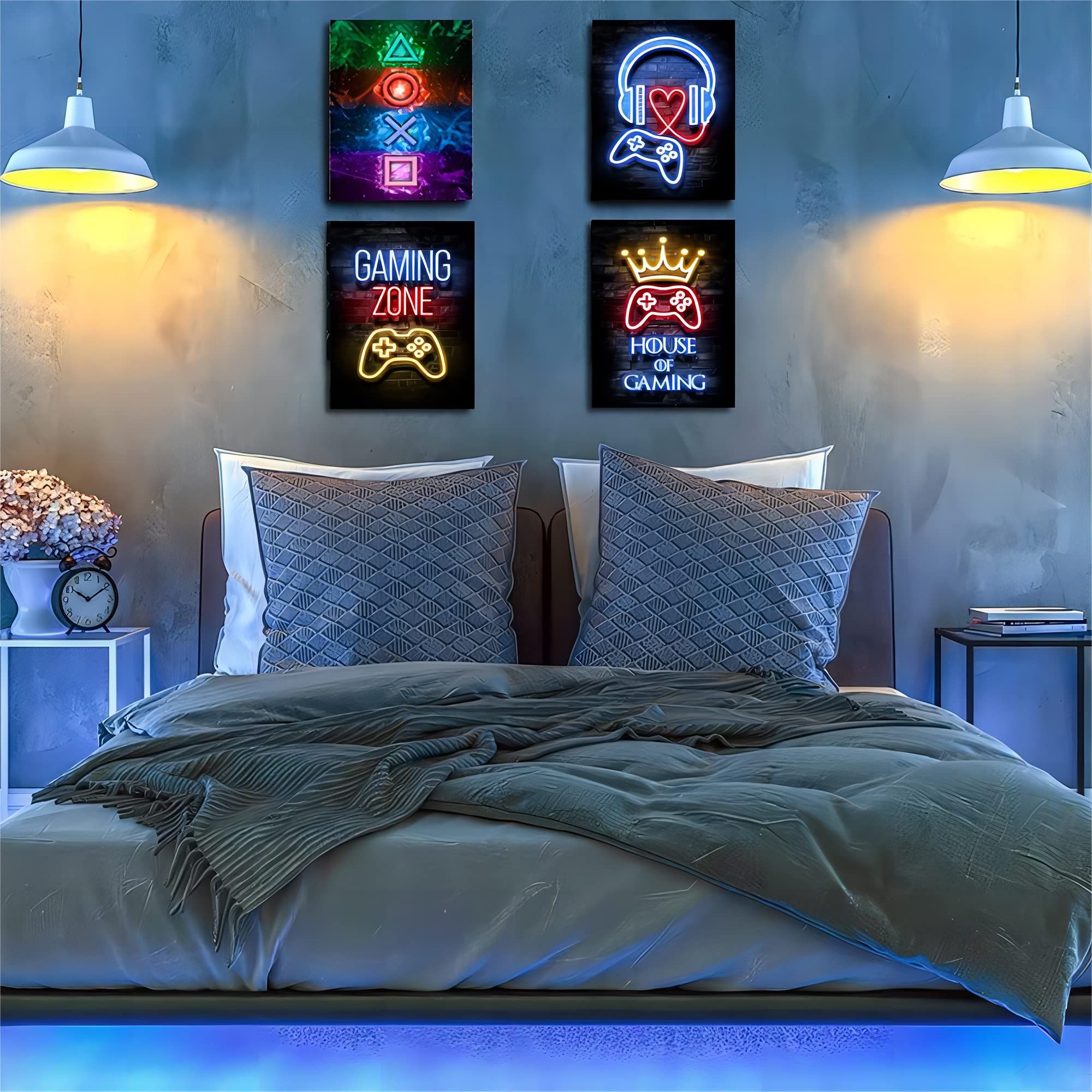 Tela decorativa moderna per la casa, poster su tela da parete per soggiorno, camera da letto, bagno, decorazione murale con cornice pronta da