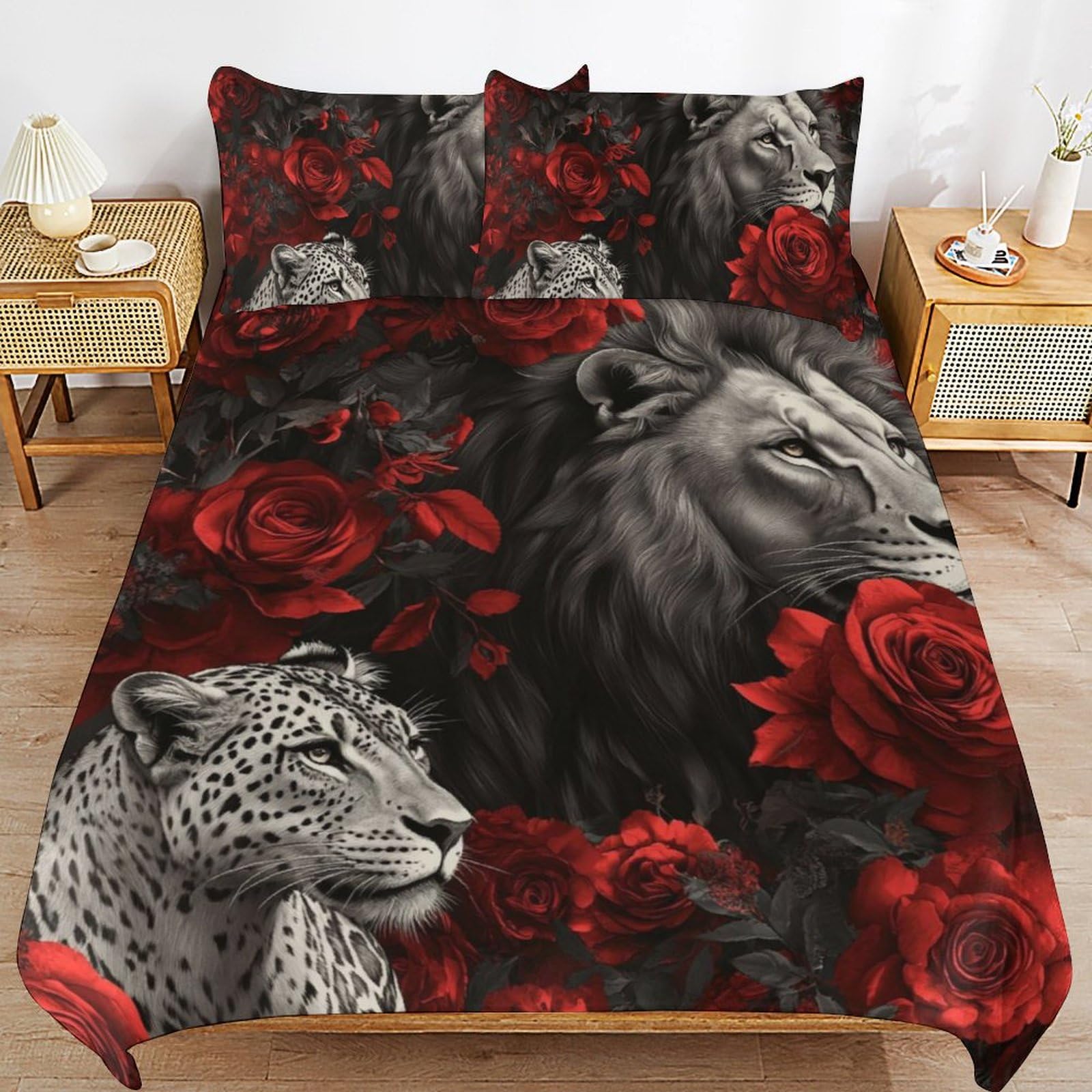 Juego de ropa de cama RosenLöwe con cremallera antideslizante para evitar que el nórdico se salga