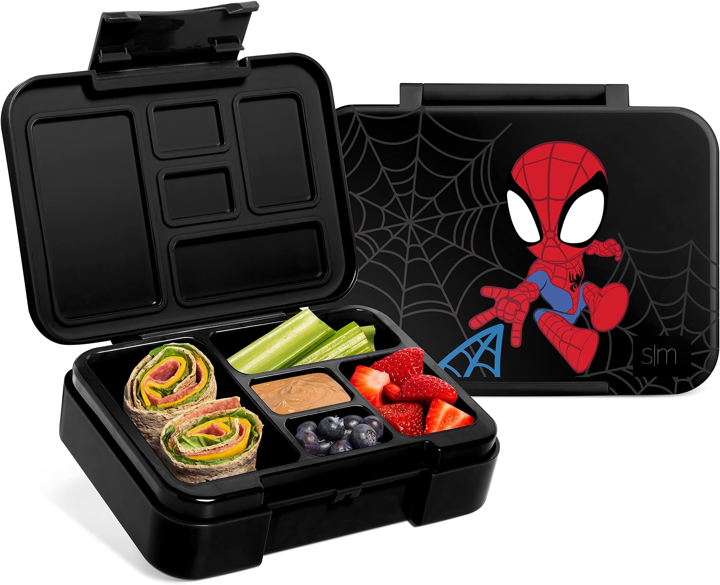 Simple Modern Marvel Spider-man Bento Lunch Box for Kids | BPA-Free Leakproof Lunch Container for Girls, Boys, Toddlers with 5 Compartments | Porter Collection | 30oz | Spidey Kid