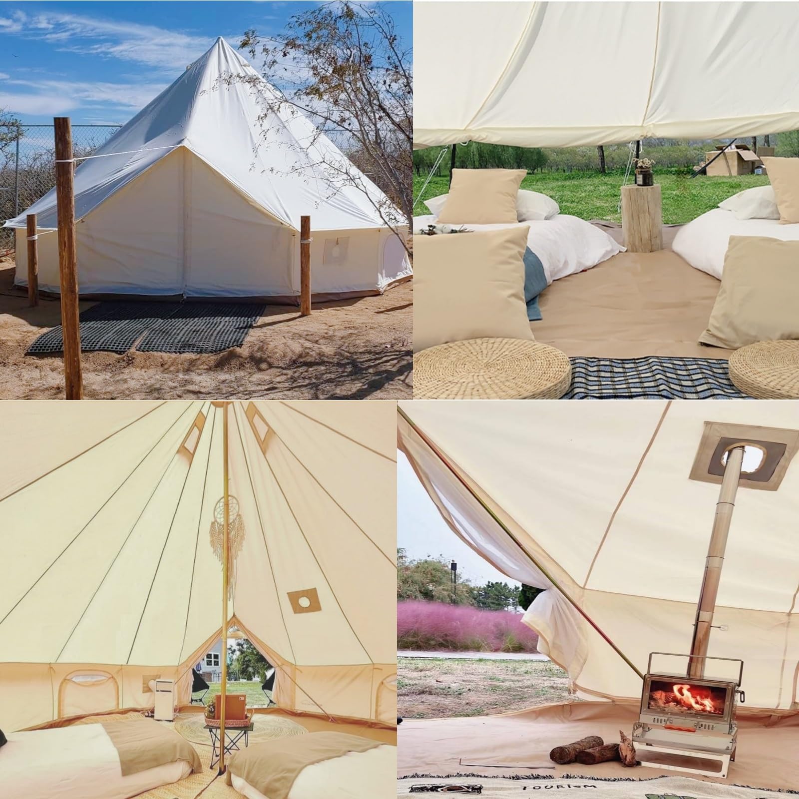 Latourreg Outdoor wodoszczelny namiot 4 m, 5 m, glamping Bell Deluxe Jurt, namiot na kemping