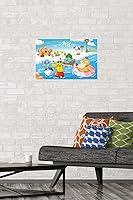 Vista 8 de Trends International Pokémon - Summer Wall Poster, 34L x 22.4W, Gold Framed Version