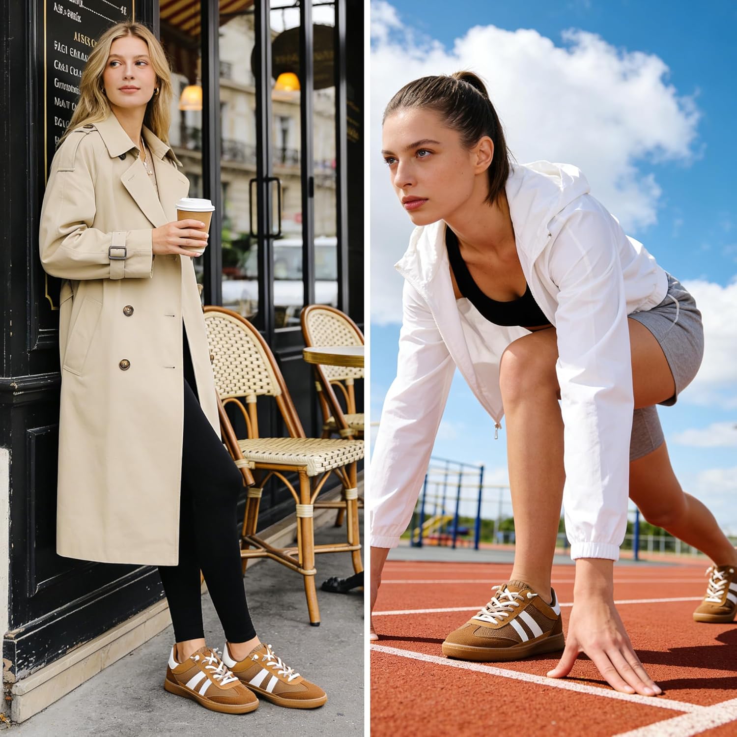 Comfortable Fashion Sneakers Women's Cooling Casual Sports Slip-On Sneaker Shoes for Women with Removable Insole - Image 2