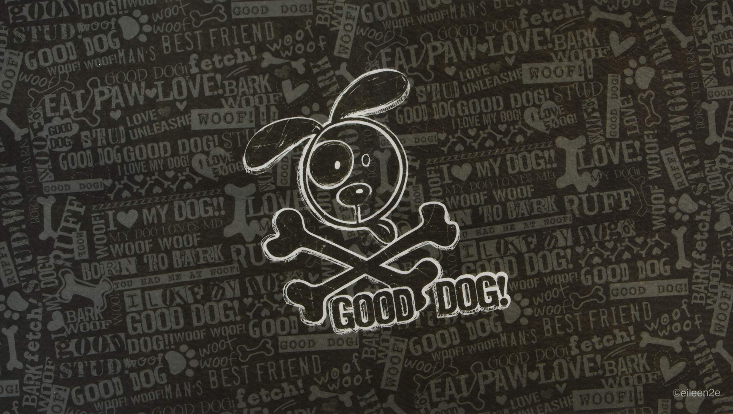 DrymateCross Bones Dog Black Bowl Place Mat, Large (16 X 28 Inches)