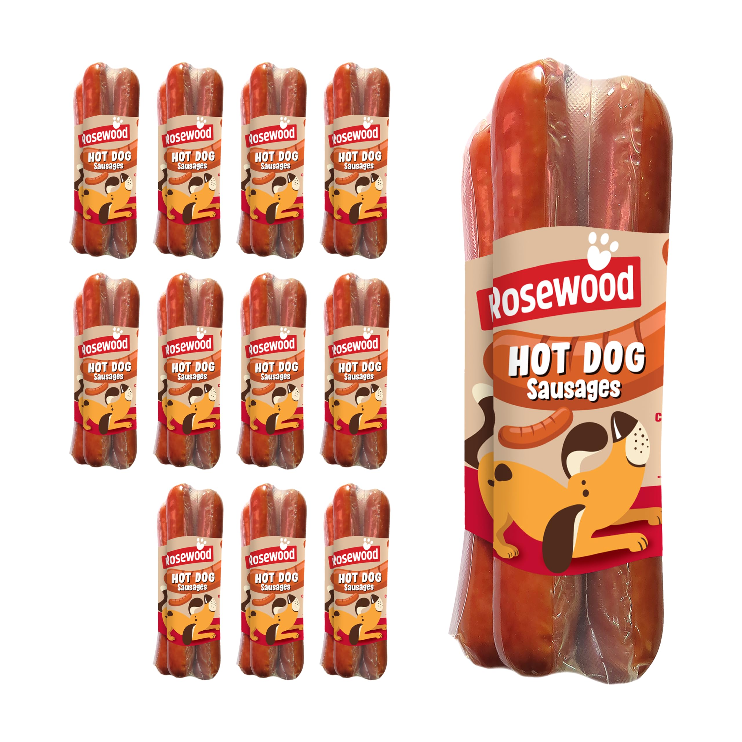 Rosewood Dog Treats - Hot Dog Sausages - 220g