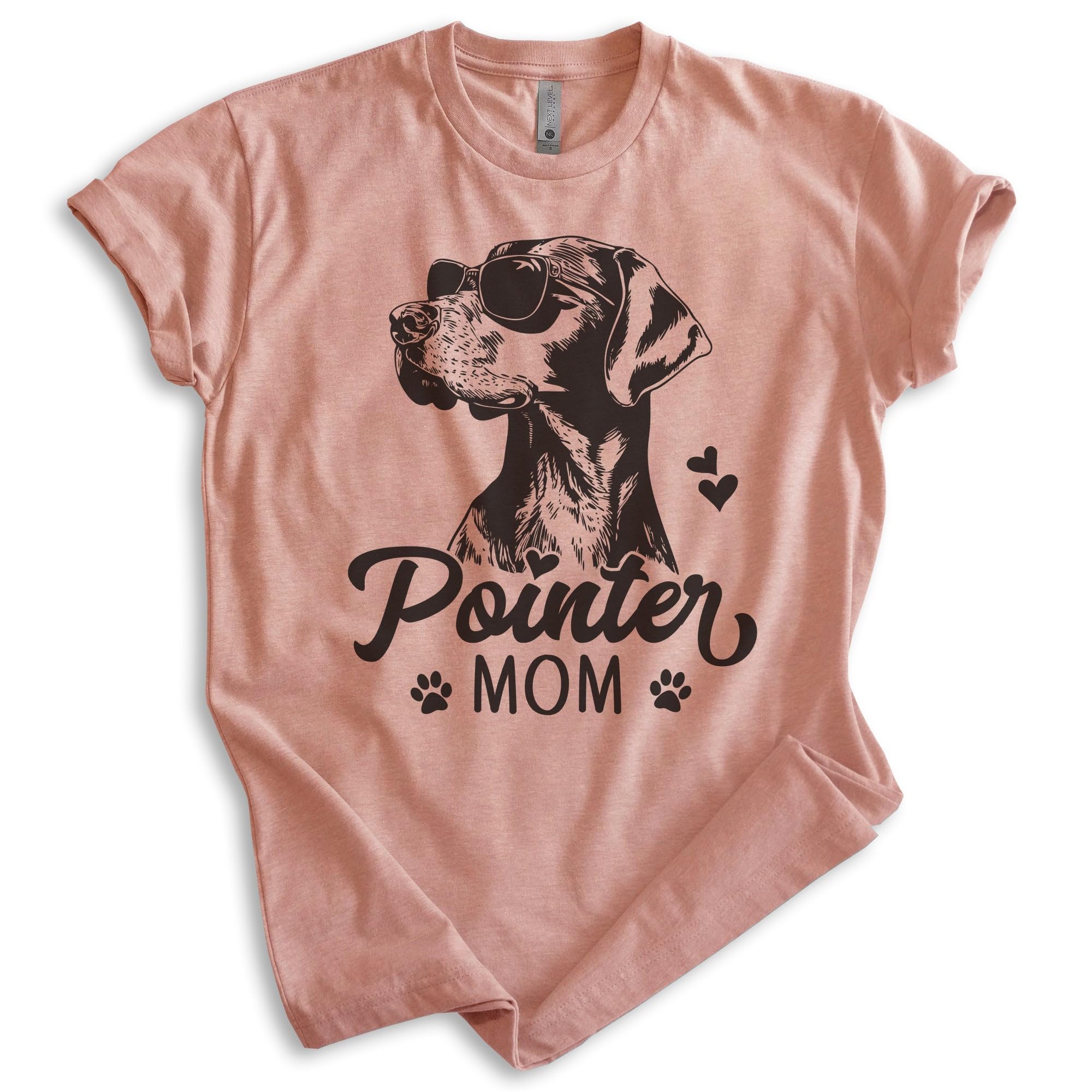 EVERTREE CLOTHING Pointer Mom Shirt  German Shorthaired Pointer GSP Owner Tee, Unisex Women's Dog Mom Gift Medium Heather Sunset