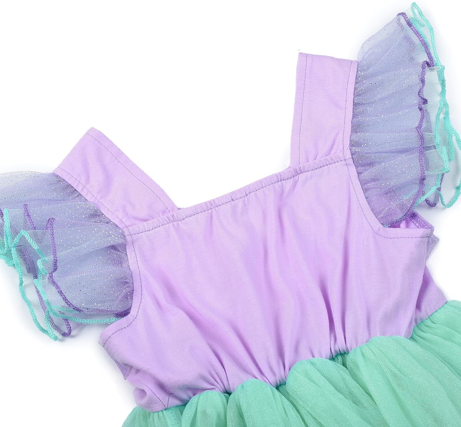 JerrisApparel Little Mermaid Costume For Girls Princess Dress Cosplay Role Play Outfit Accessories