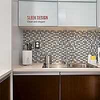 Vista 61 de ENERLITES Placa de pared de metal dúplex para receptáculos, cubierta de salida de acero inoxidable, resistente a la corrosión, tamaño de 1 banda