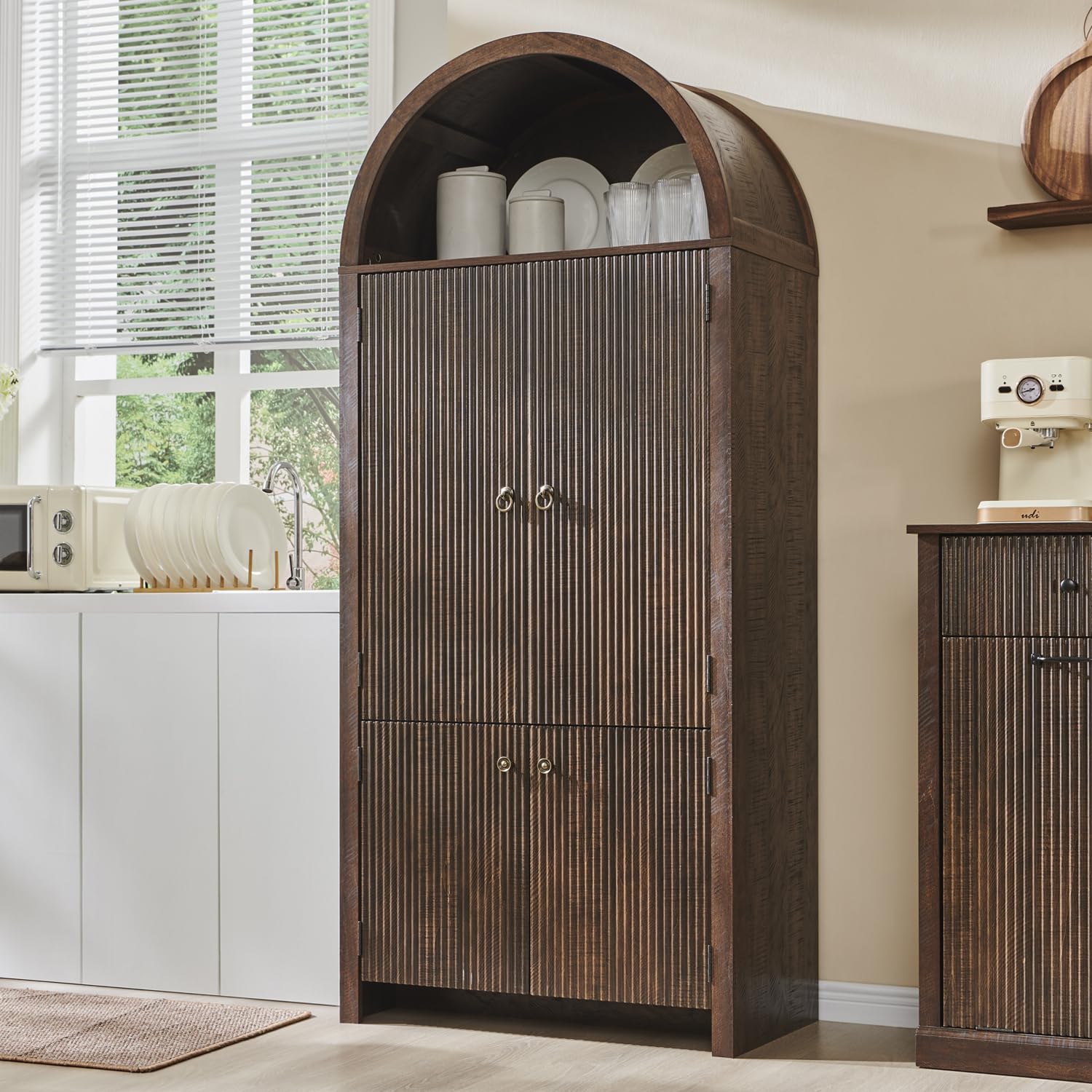 IFGET 71 Tall Arched Kitchen Pantry