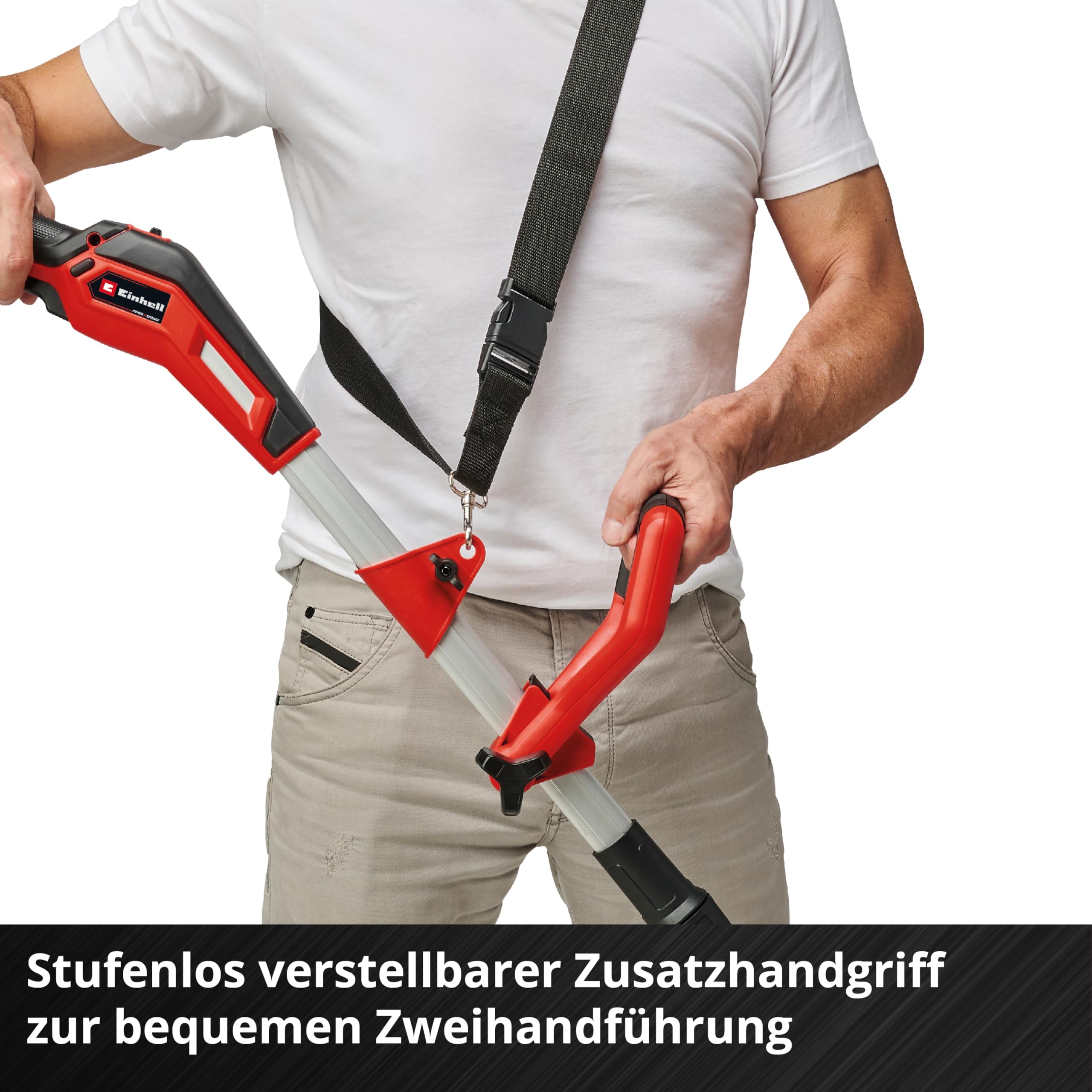 Einhell Akku-Rasentrimmer GE-CT 18/33 Li E-Solo Power X-Change (18 V, 33 cm Schnittbreite, Flowerguard, TIPP-Automatik, inkl. Fadenspule, ohne Akku)