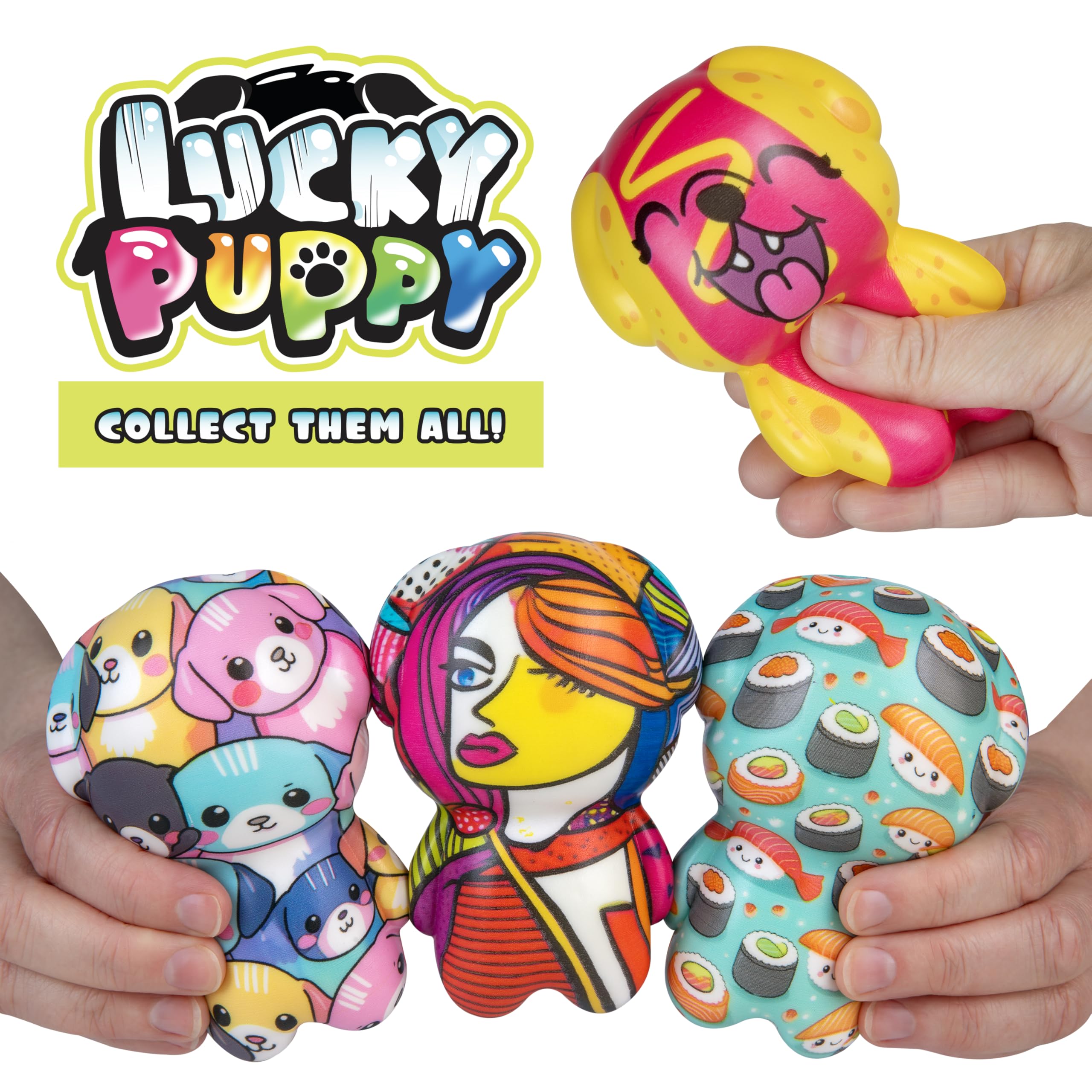 Amazon.com: ORB Lucky Puppy Foam Slow Rising Squishy Dogs Assorted