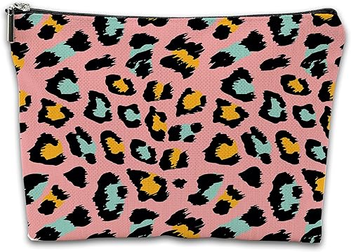 iapodiad Bolsa de cosméticos, bolsa de maquillaje de flores abstractas, impermeable, pequeña, portátil, para mujeres y niñas, para viajes, estudio,