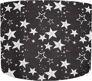 Monochrome Star Lampshade For Kids Room, Choice of 20cm, 25cm, 30cm Diameter, Black And White Star Lampshade, Monochrome Bedroom Accessories Kids, Star Nursery Light Shade, Star Light Shade Ceiling