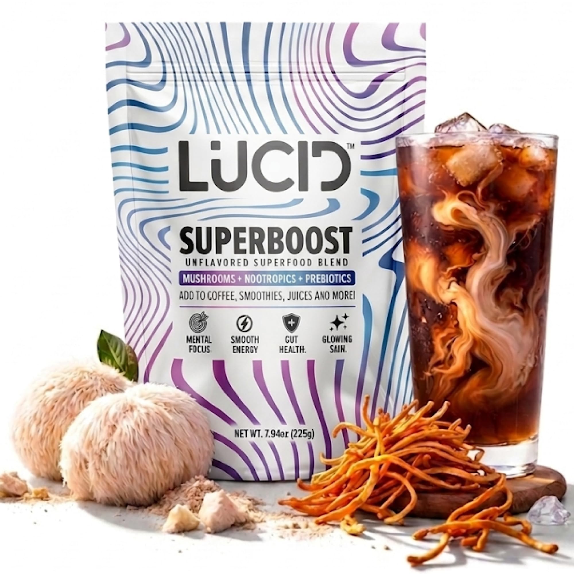 Lucid Superboost Mushroom Supplement with Lion's Mane & Nootropics