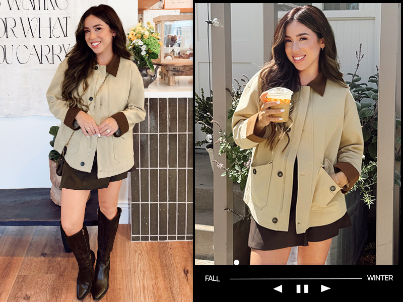 Amazon.com: ZESICA Women's Trendy Casual Oversized Barn Jackets