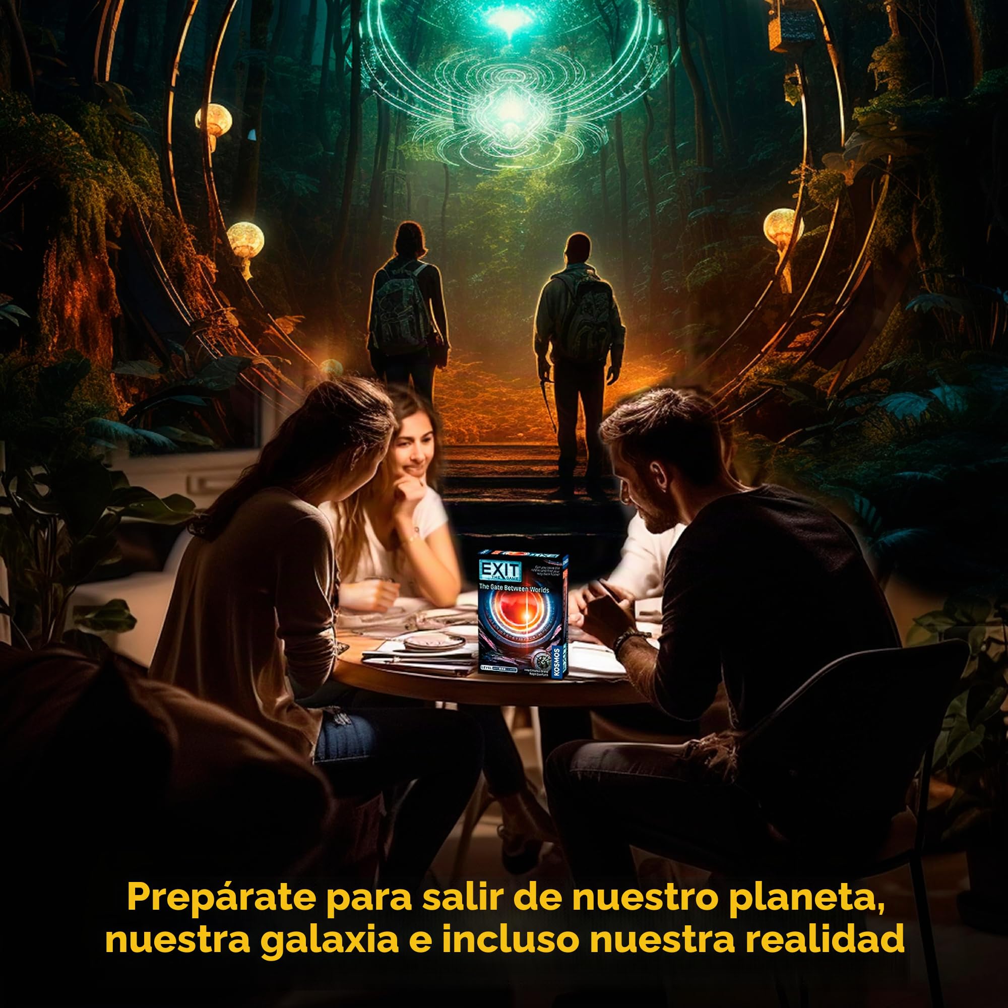 Thames & Kosmos - Exit: The Gate Between Worlds - Level: 3/5 - Unique Escape Room Game - 1-4 Players - Puzzle Solving Strategy Board Games for Adults & Kids, Ages 10+ - 692879