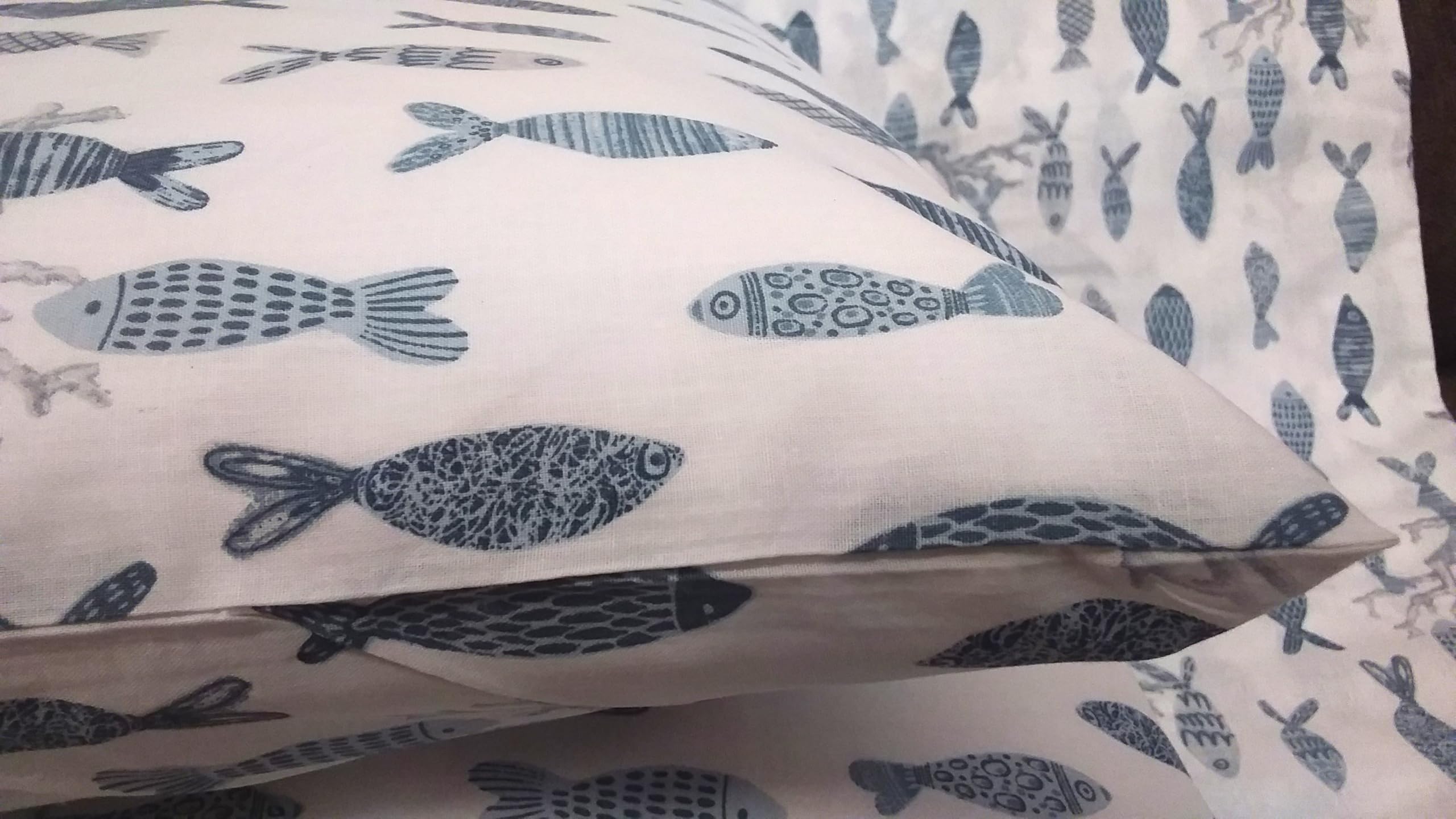 Completo Letto Fantasia CORALLO PESCI MARE In Stampa Digitale Matrimoniale-Singolo-Una piazza e Mezza 100% Cotone Con Elastico Perimetrale (Matrimoniale)
