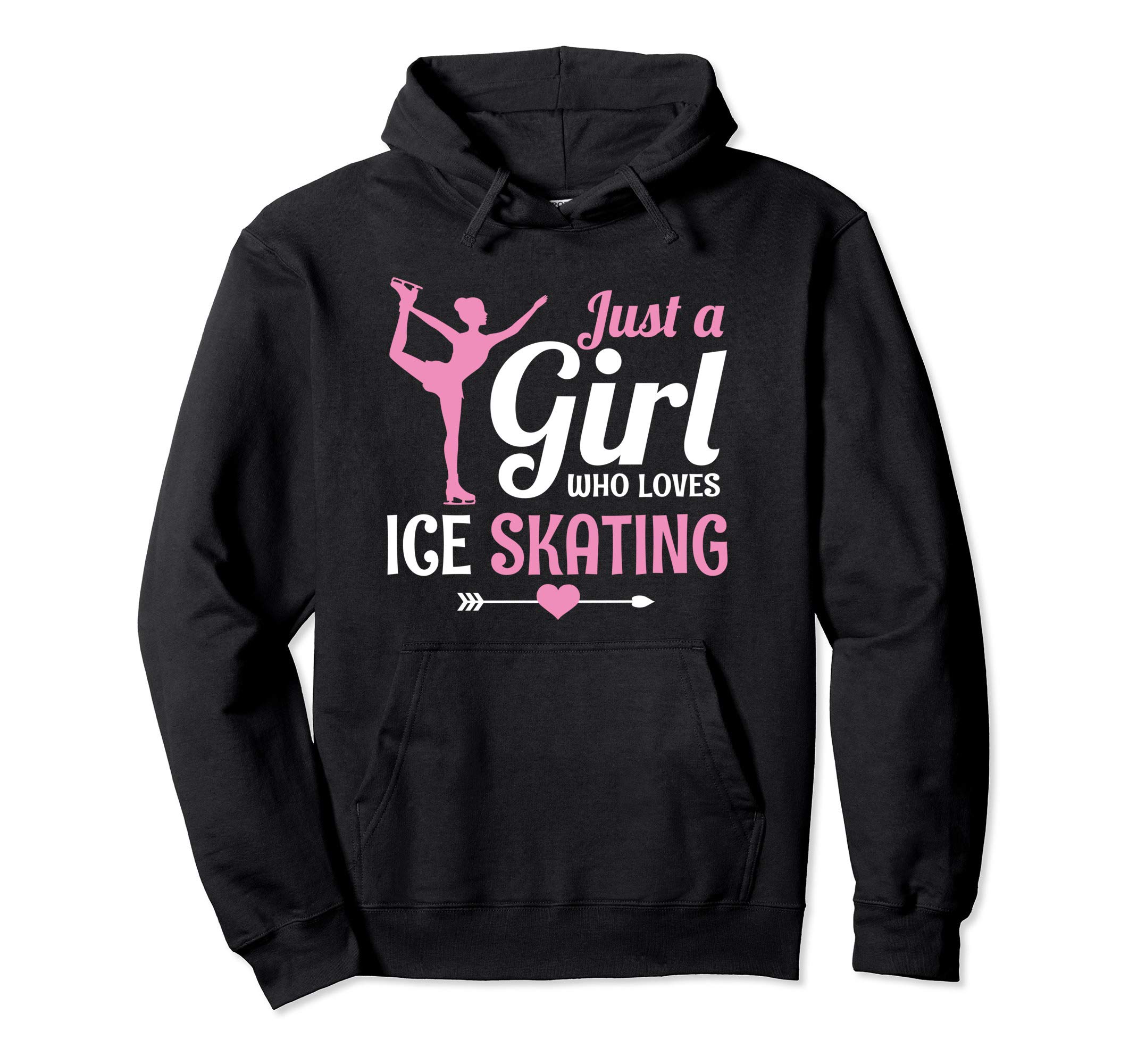 Figure Skating ApparelJust A Girl Who Loves Ice Skating Figure Skate Skater Gift Pullover HoodieOEKO-TEX STANDARD 100