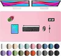 Vista 182 de Aothia Protector de escritorio de cuero, alfombrilla para ratón, alfombrilla de escritorio de oficina, secante de escritorio de cuero PU