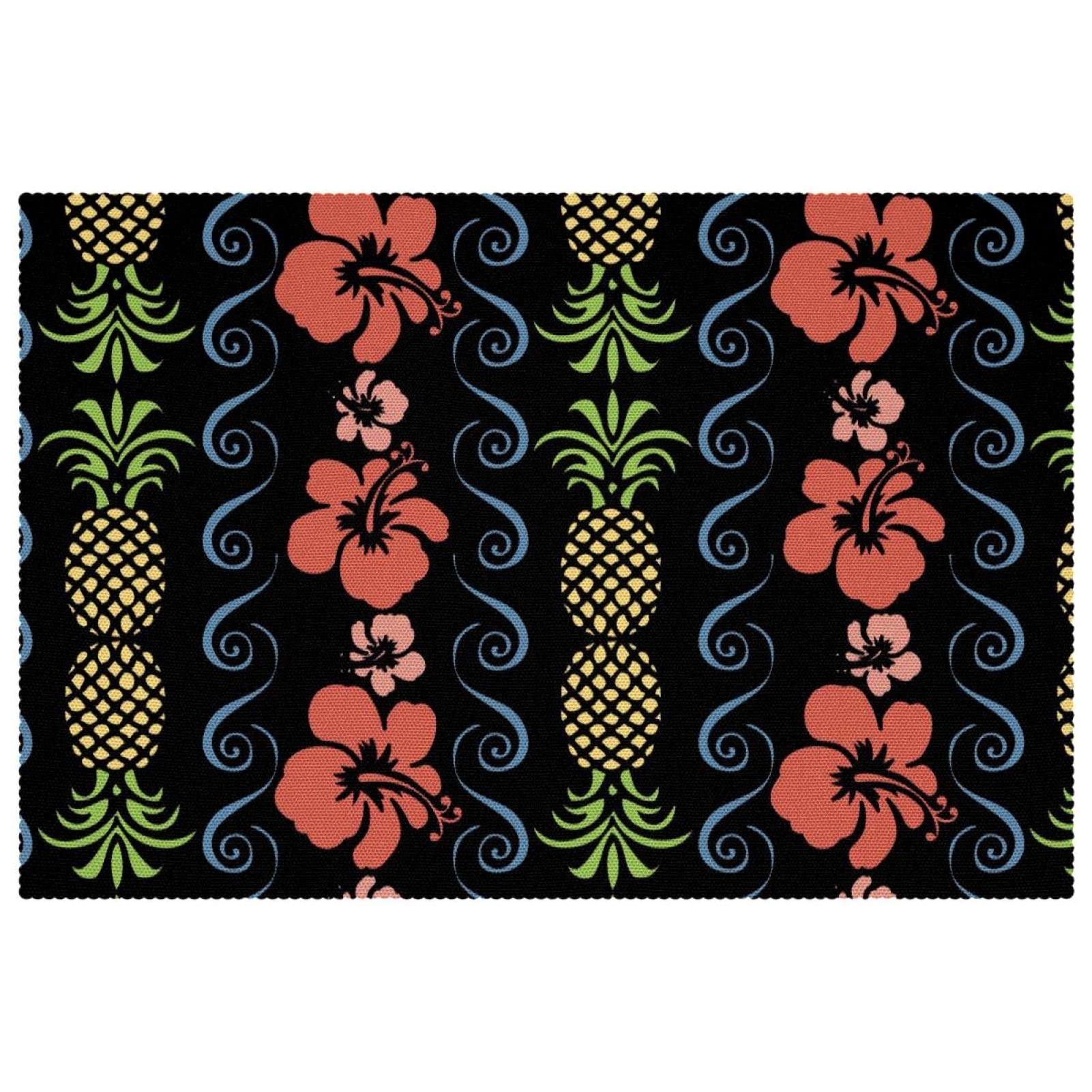 Set de table ananas pour vos repas de terrasse et dîners d'été tropicaux lavables