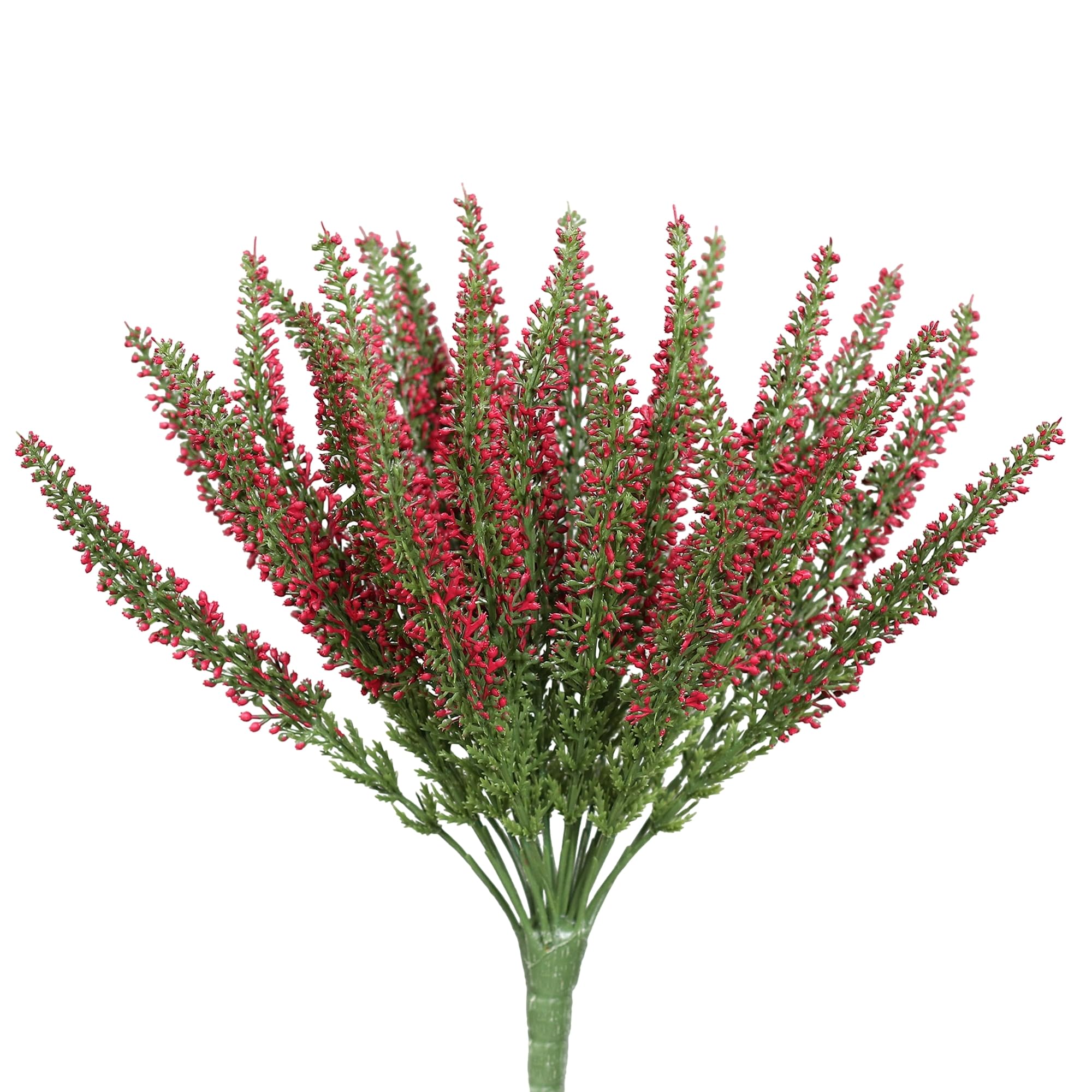 Erika / Heidekraut 28cm Fuchsia mit 24 Stielen künstlich Kunstpflanzen Heide Kraut Kunstblumen Busch Kunst Strauch, Home Decoration Deko Deco, künstliche Blumen Plants Pflanzen Dekoration