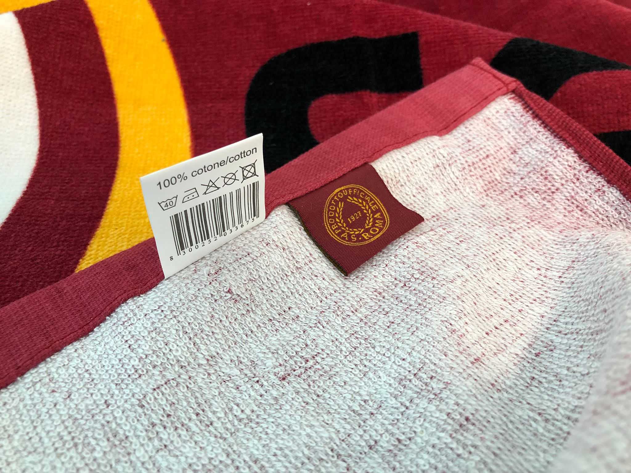 AS Roma | Telo Mare cm.70x140 | 100% Cotone | Prodotto Ufficiale