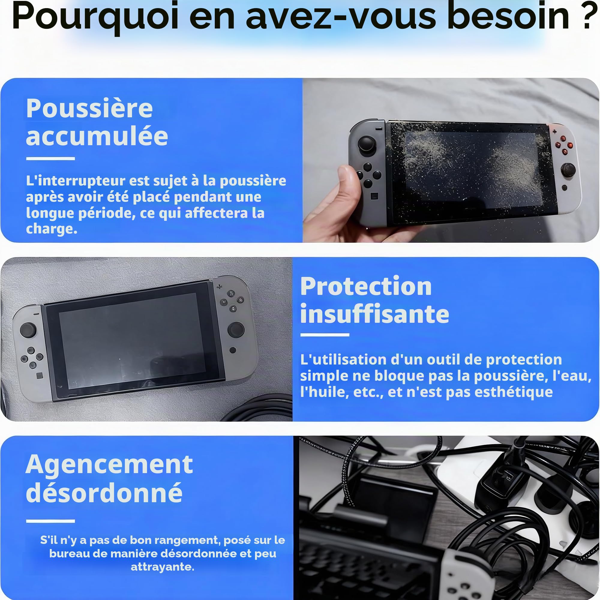Housse Anti-poussière Transparente pour Nintendo Switch 2, pour Switch et pour Switch OLED – Anti-Rayures, étanche, étui de Protection Transparent et boîte d’Affichage