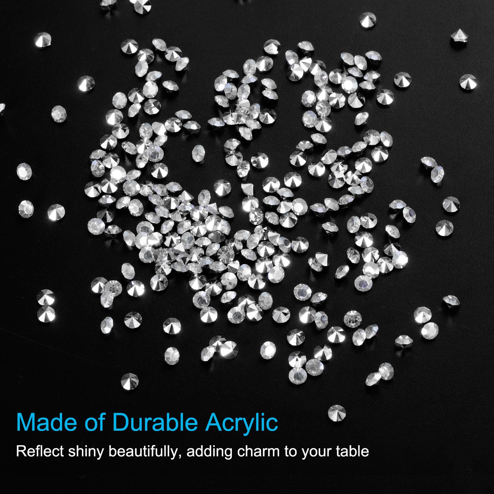 PATIKIL 14000Pcs Wedding Table Scatter Confetti Crystals 3mm Acrylic Diamonds Vase Fillers Gems for Table Centerpiece Decorations Bridal Shower Party - Image 3