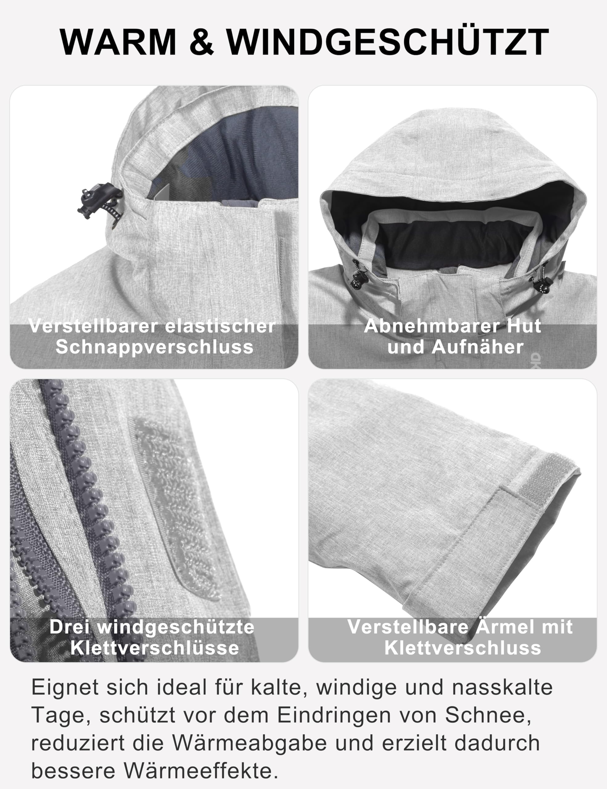 Little Donkey Andy Damen wasserdichte Regenjacke Leichte atmungsaktivem Regenjacke für Outdoor-Windbreaker zum Wandern