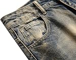 Men's Ripped Jeans,Slim Fit Distressed Straight Leg Fashion Denim Pants