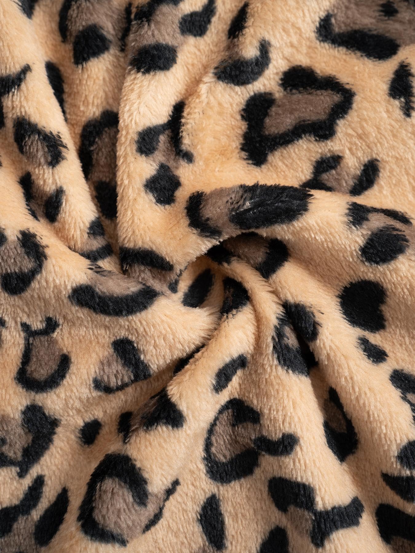 WINKEEY Pantaloni Pigiama Donna Invernali in Flanella Pantaloni comodi e morbidi in pile con stampa leopardata per la casa