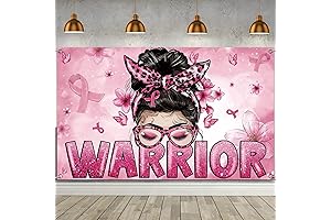Pink Ribbon Breast Cancer Awareness Backdrop