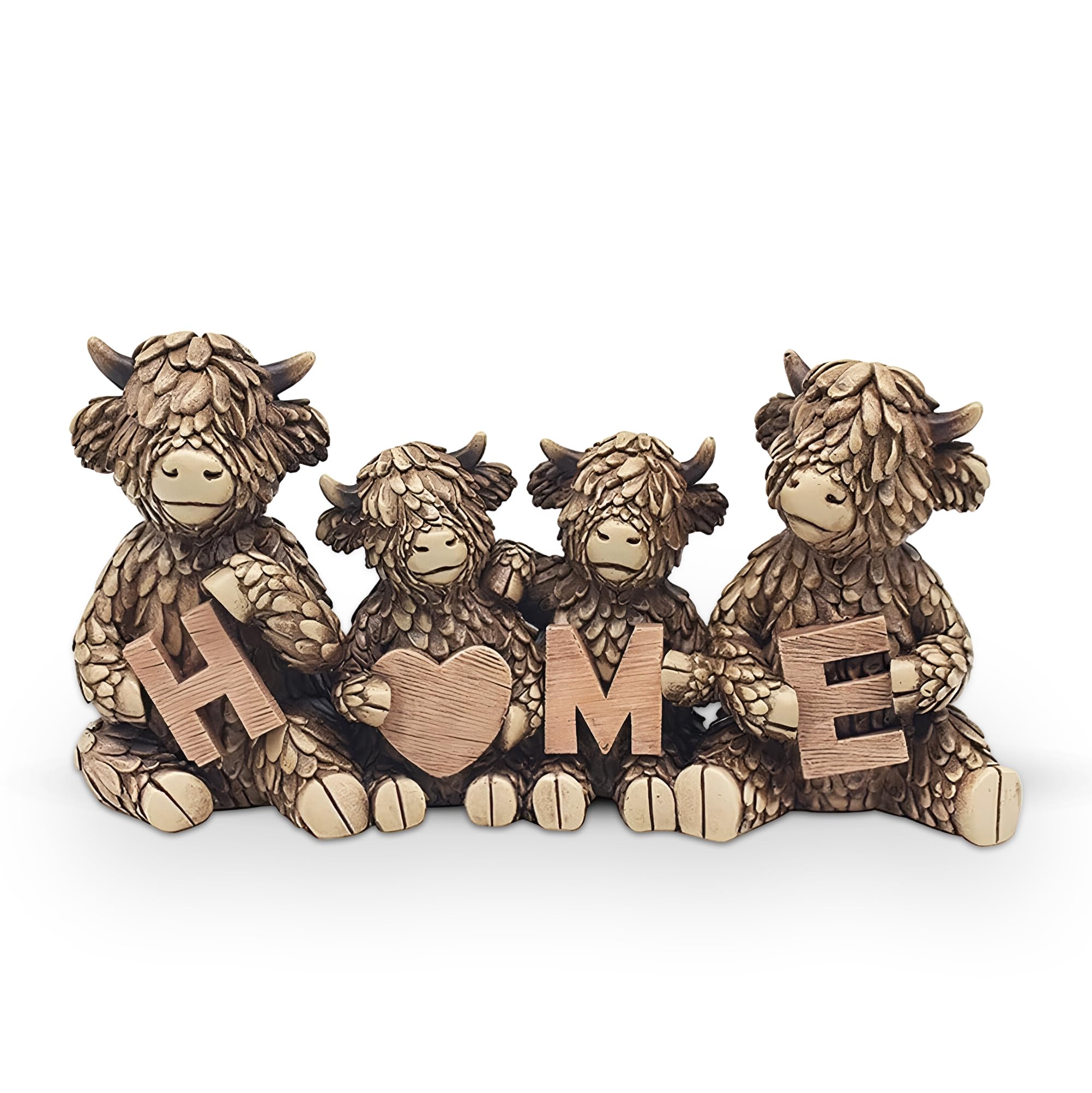 Lesser & Pavey Hughie Highland Cows Home Home Decor Figurine