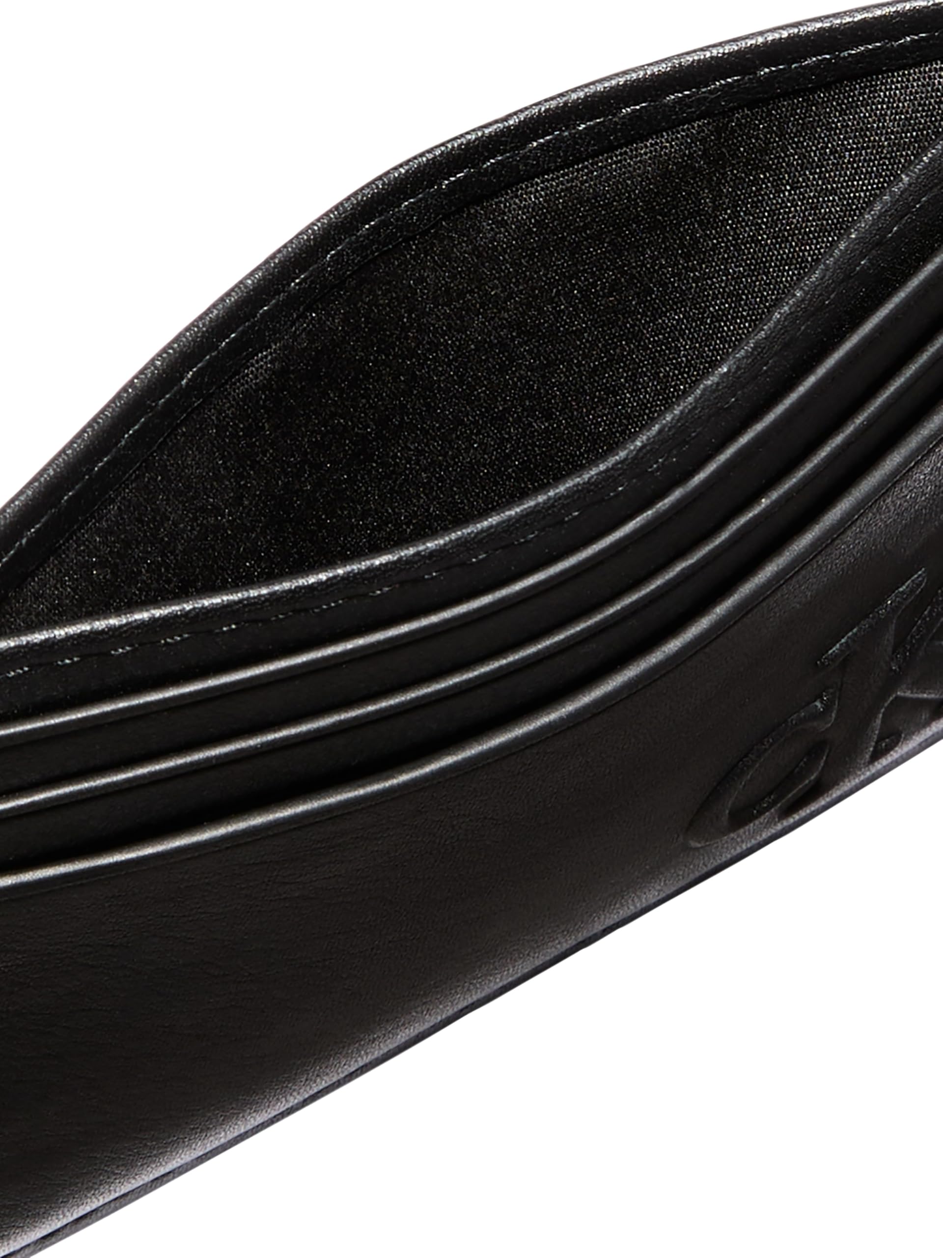 Calvin Klein Tarjetero Hombre Bold de Piel, Negro (Black), Talla Única