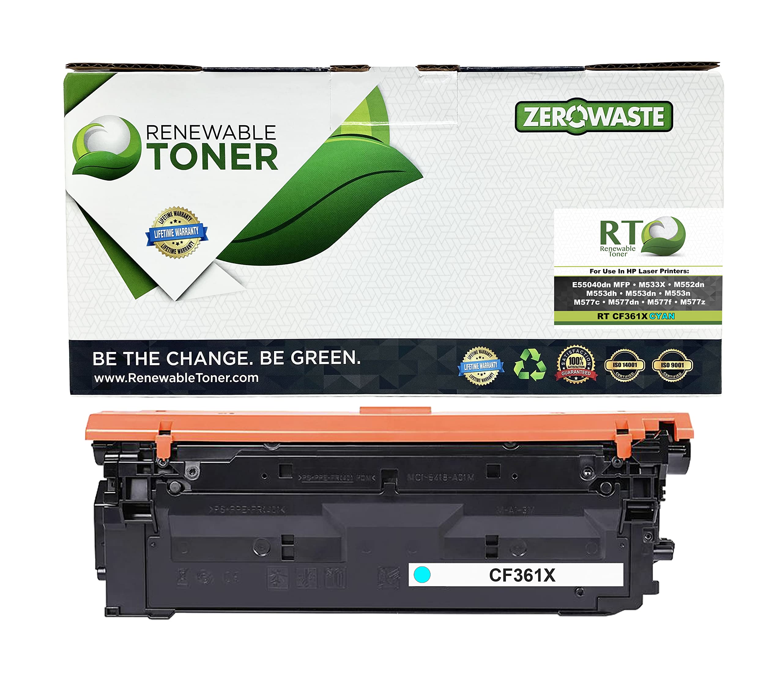 Renewable TonerCompatible Replacement Toner Cartridge Replacement for HP CF361X (Cyan, 1 pk)