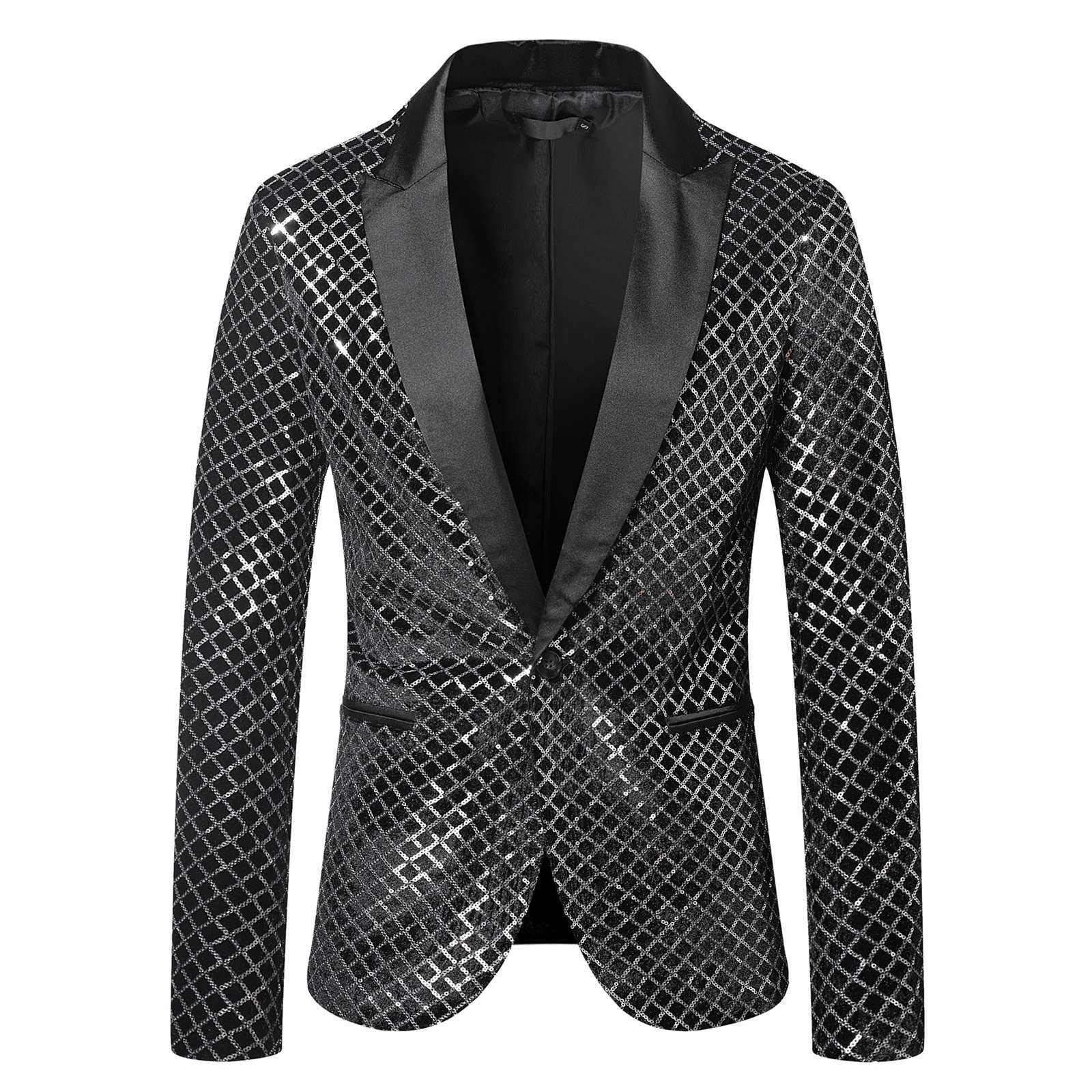 Giacca glitterata da uomo per feste di Capodanno, con paillette, regalo da uomo, giacca da uomo smoking, giacca da blazer Sequin rave, abbigliamento sportivo, per festival, feste, carnevale,