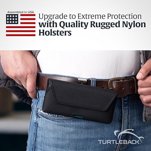 Miniatura 6 de Turtleback Belt Clip Case Designed for iPhone 14 Pro Max, 14 Plus, 12 & 13 Pro Max Belt Holster Black Nylon Pouch with Heavy Duty Rotating Belt
